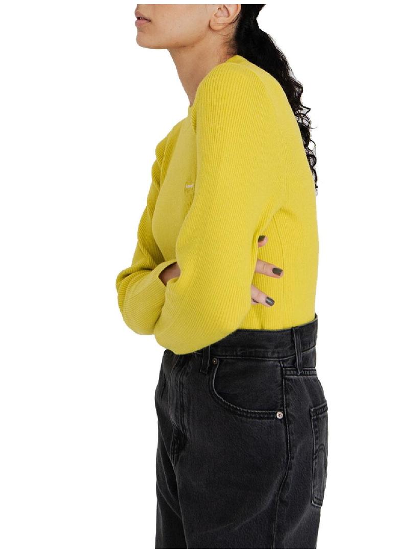Camisola Levis Crew Rib Verde para Mulher