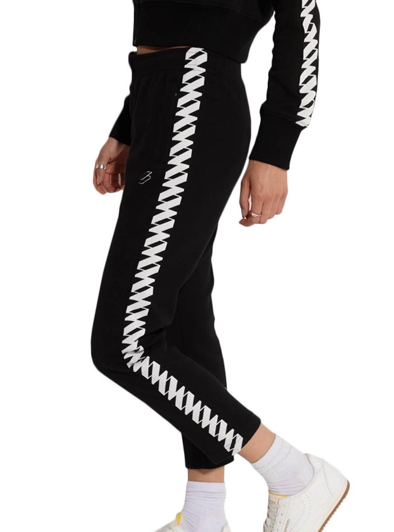 Pantalón Superdry Code Tape Preto para Homem
