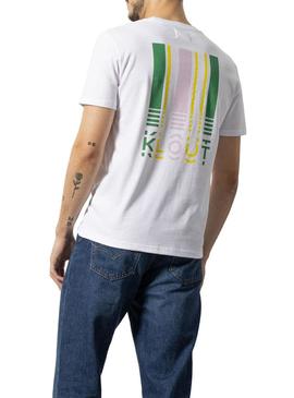 T-Shirt Klout Barcode Branco para Homem e Mulher