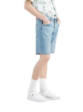 Bermuda Levis 501 Hemmed Azul para Homem