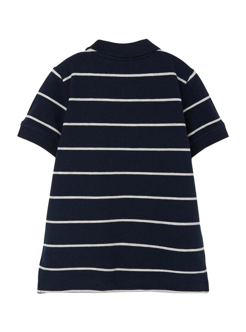 Polo Name It Volo Listras Azul Marinho para Menino