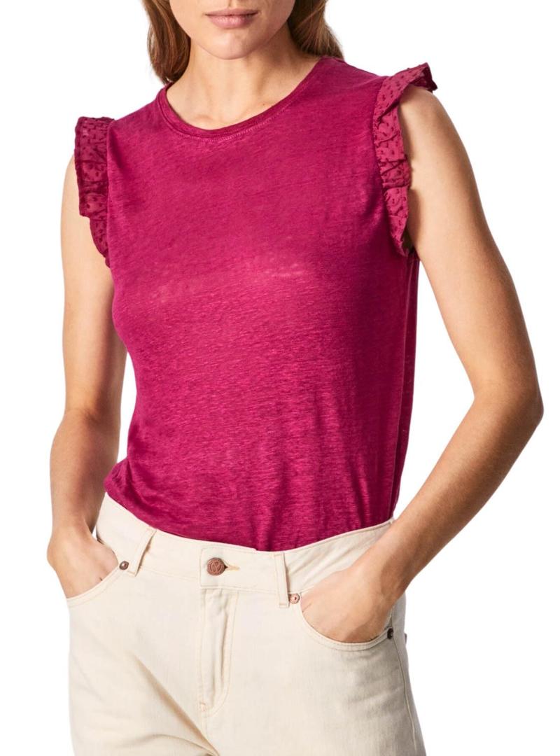 T-Shirt Pepe Jeans Daysies Rosa para Mulher