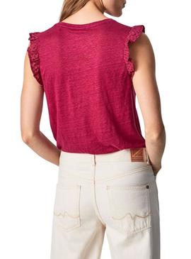 T-Shirt Pepe Jeans Daysies Rosa para Mulher