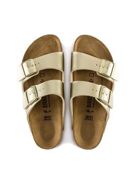Sandálias Birkenstock Arizona BF Gold Para Mulher
