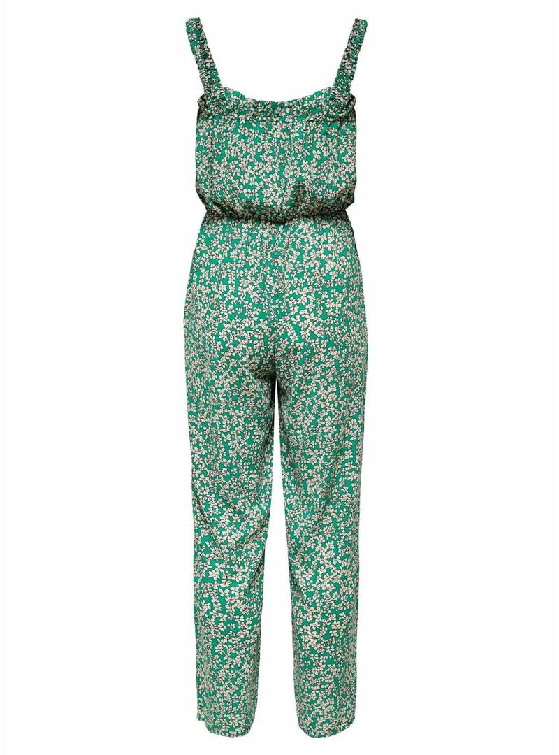 Jumpsuit Only Fuchsia Life Strap Estampado Verde Mulher