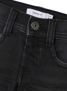 Bermuda Name It Sofus Denim Preto para Menino