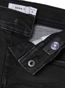 Bermuda Name It Sofus Denim Preto para Menino
