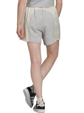 Short Adidas Adicolor Split Trefoil Beige y Cinza