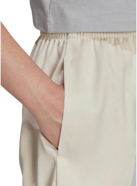 Short Adidas Adicolor Split Trefoil Beige y Cinza