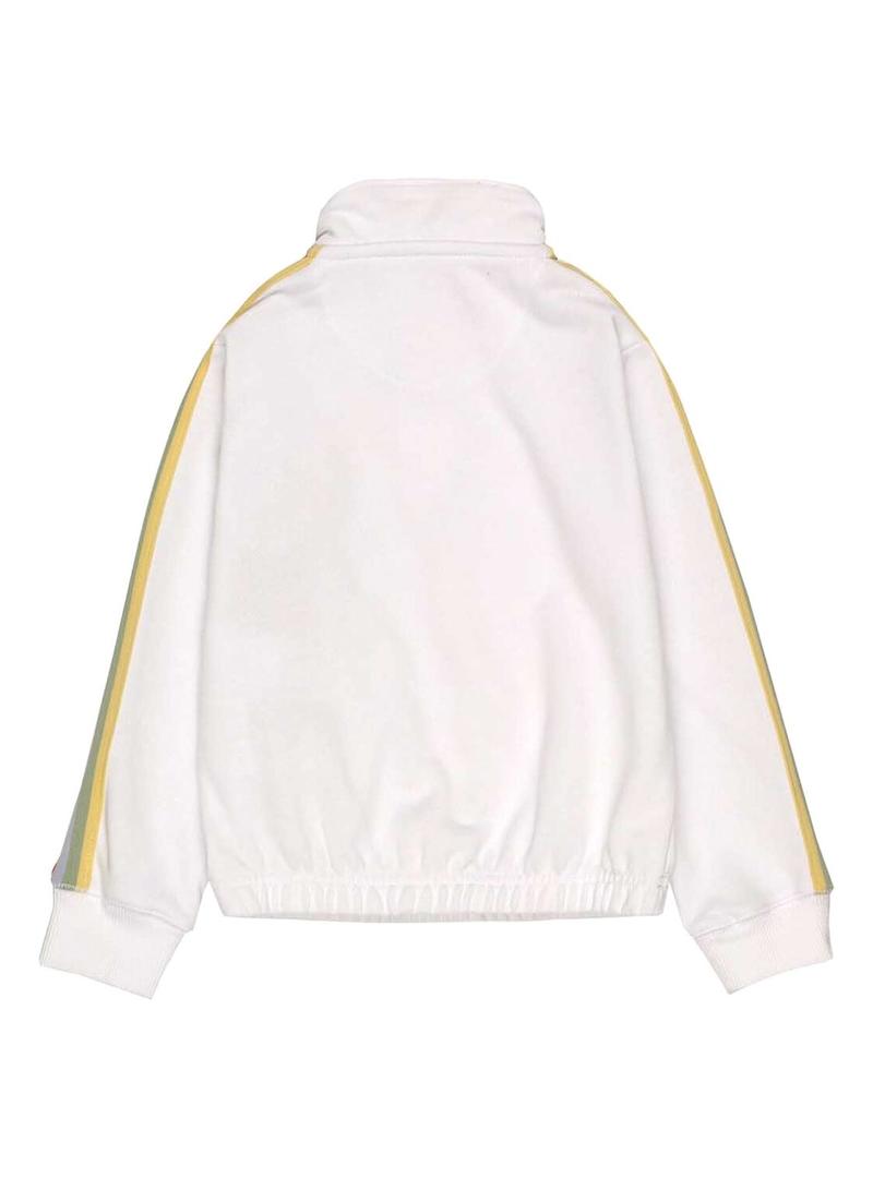 Sweat Levis Half Zip Logo Branco para Menina