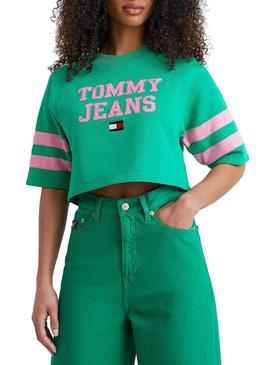 Sweat Tommy Jeans ABO POP Verde para Mulher