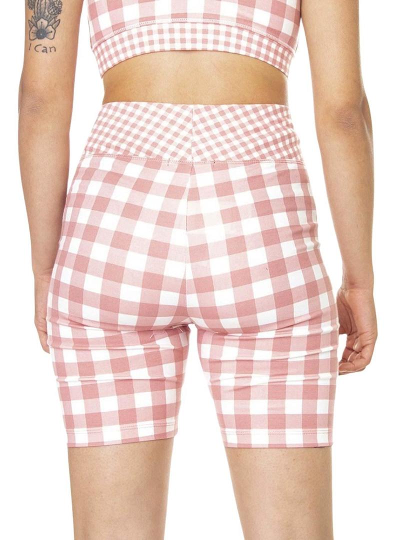 Leggings Ciclistas Vans Mixed Up Gingham Rosa Mulher