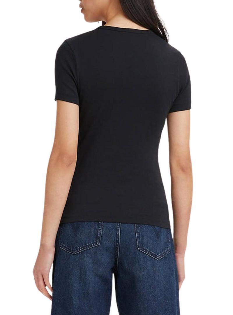 T-Shirt Levis Rib Baby Preto para Mulher