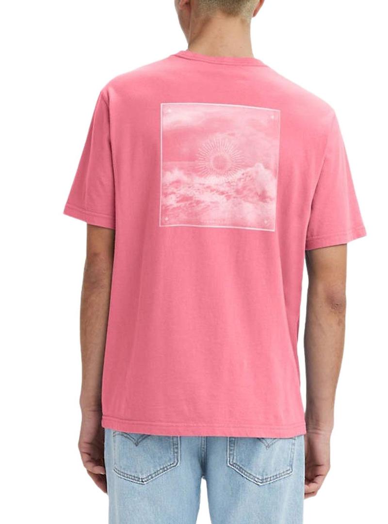T-Shirt Levis Relaxed Fit Wave Rosa Homem