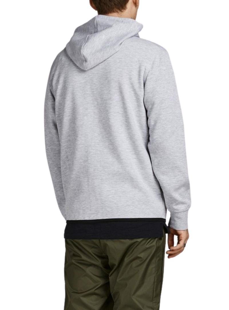 Sweat Jack & Jones Zíper Cinza Homem
