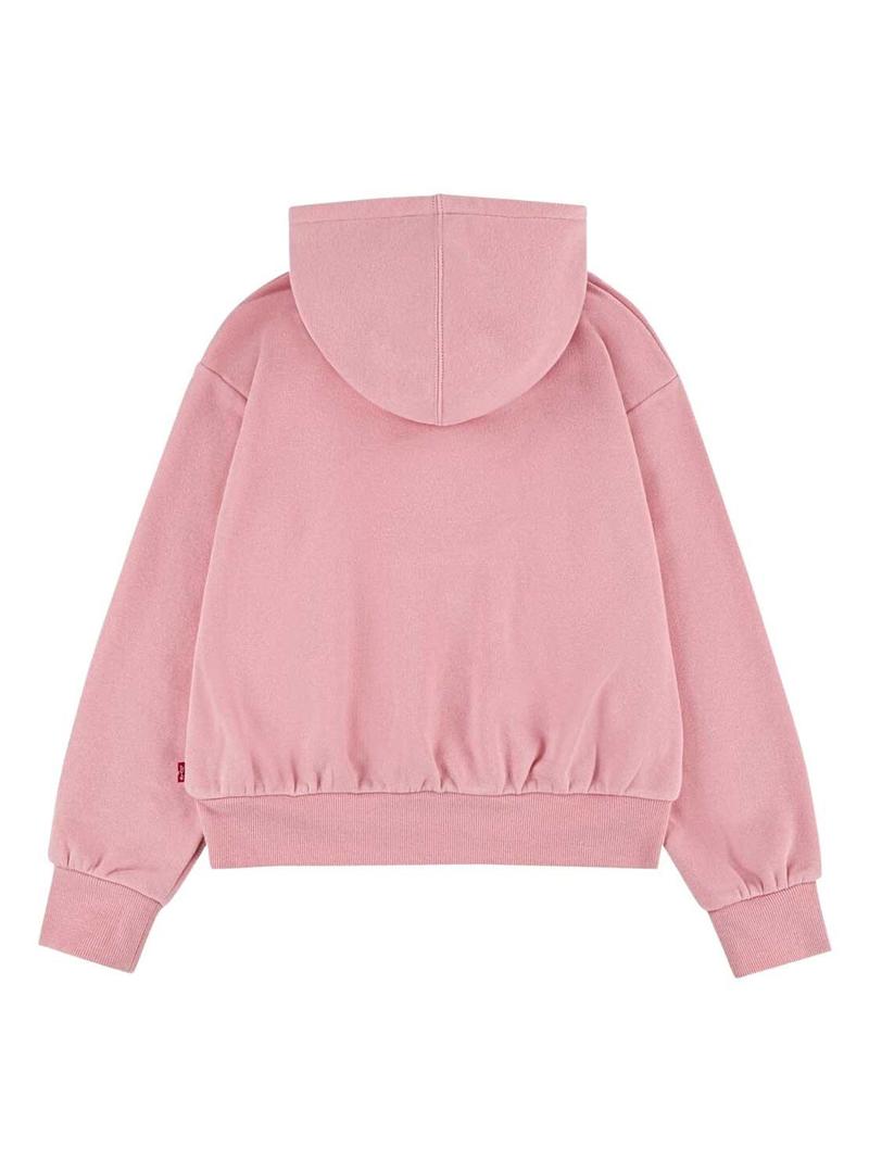 Sweat Levis Poster Logo Rosa para Menina