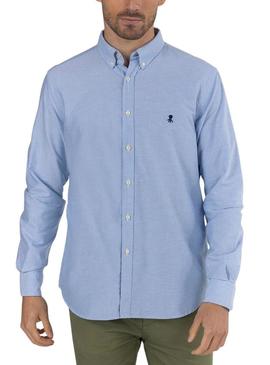 Camisa El Pulpo Oxford Lisa Azul para Homem