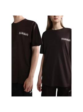 Camiseta Napapijri Hill SS Marrom Unissex