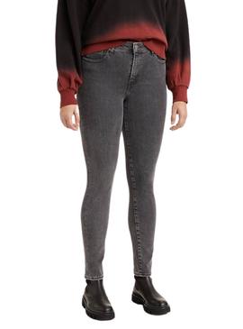 Calças Levis 721 High Rise Skinny Cinza Mulher