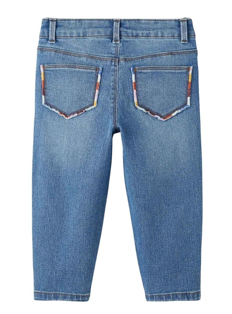 Calças Name It Bella Baggy para Mini Azul