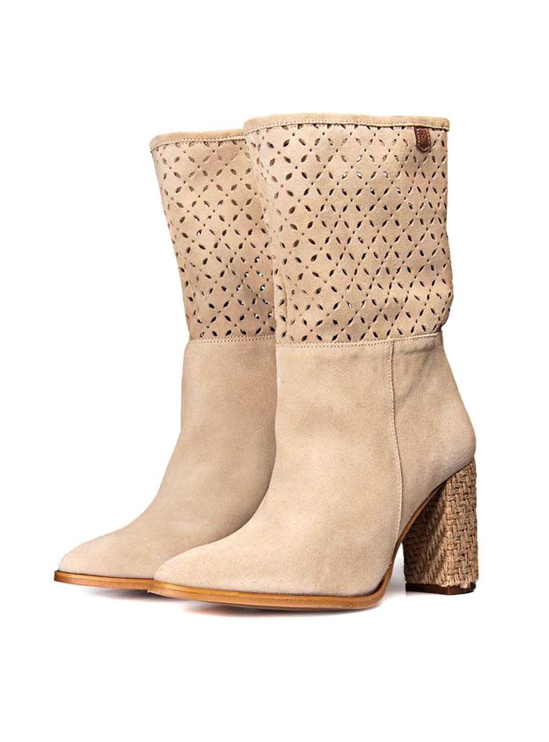 Bota Popa Lola Picado Bege para Mulher