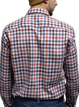 Camisa Klout Vichy Duo Frames para Homem Vermelho