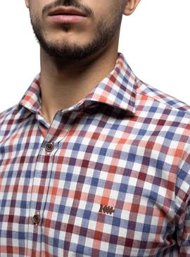 Camisa Klout Vichy Duo Frames para Homem Vermelho