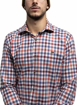 Camisa Klout Vichy Duo Frames para Homem Vermelho