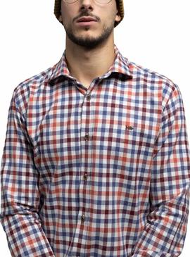 Camisa Klout Vichy Duo Frames para Homem Vermelho
