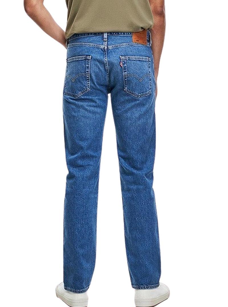 Jeans Levis 501 Original Azul Homem