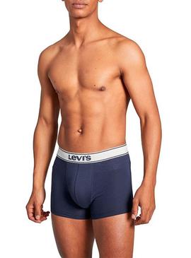 Pacl Cuecas Levis Giftbox Iconic Azul Marinho