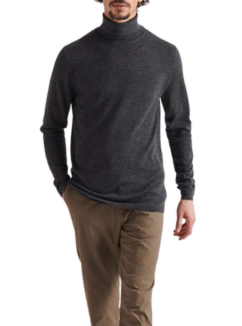 Camisola Superdry Merino Rollneck Cinza para Homem