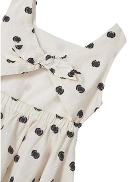 Vestido Mayoral Topos Branco para Menina