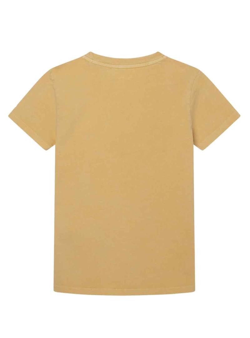 T-Shirt Pepe Jeans Davide Ocre para Menino