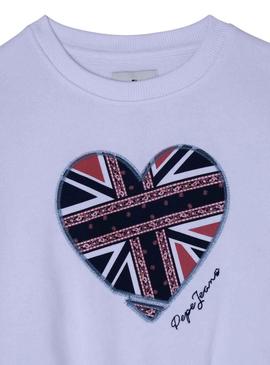 Sweat Pepe Jeans Joy Branco para Menina