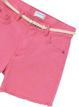 Short Mayoral Sarga Basic Rosa para Menina