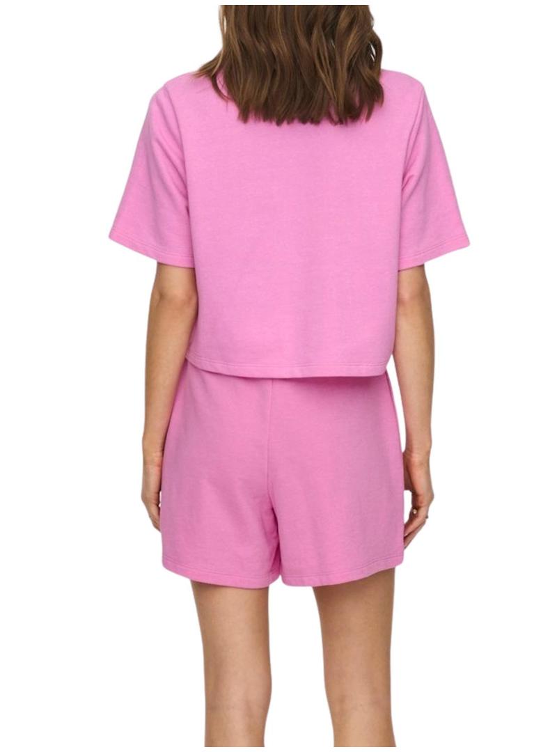 T-Shirt Only Sasja Rosa para Mulher