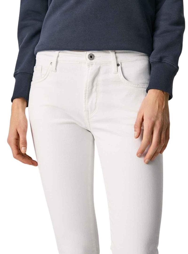 Calças Jeans Pepe Jeans Grace Branco Mulher