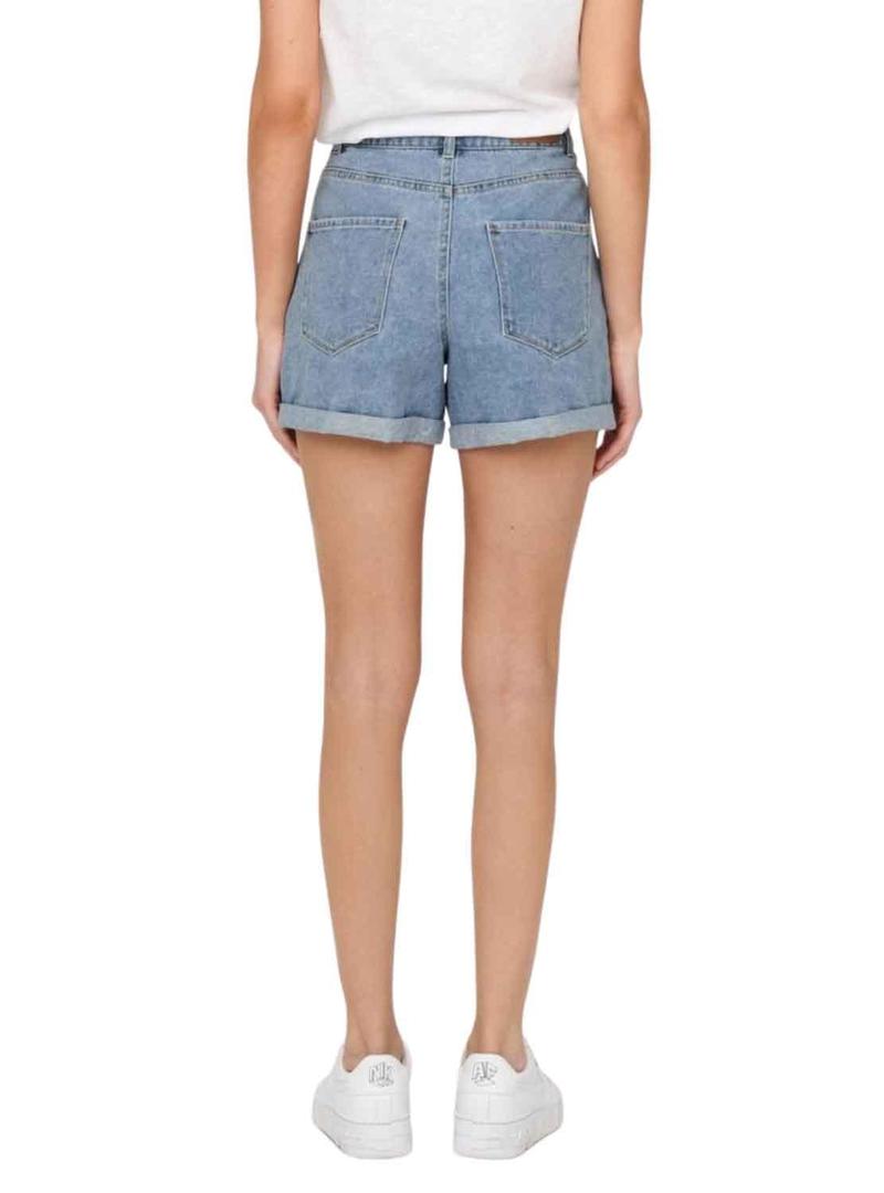 Short Only Vega Mom Denim Azul para Mulher