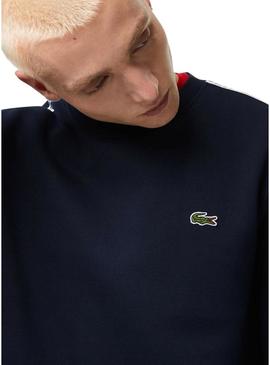 Sweat Lacoste Streetwear Azul Marinho para Homem