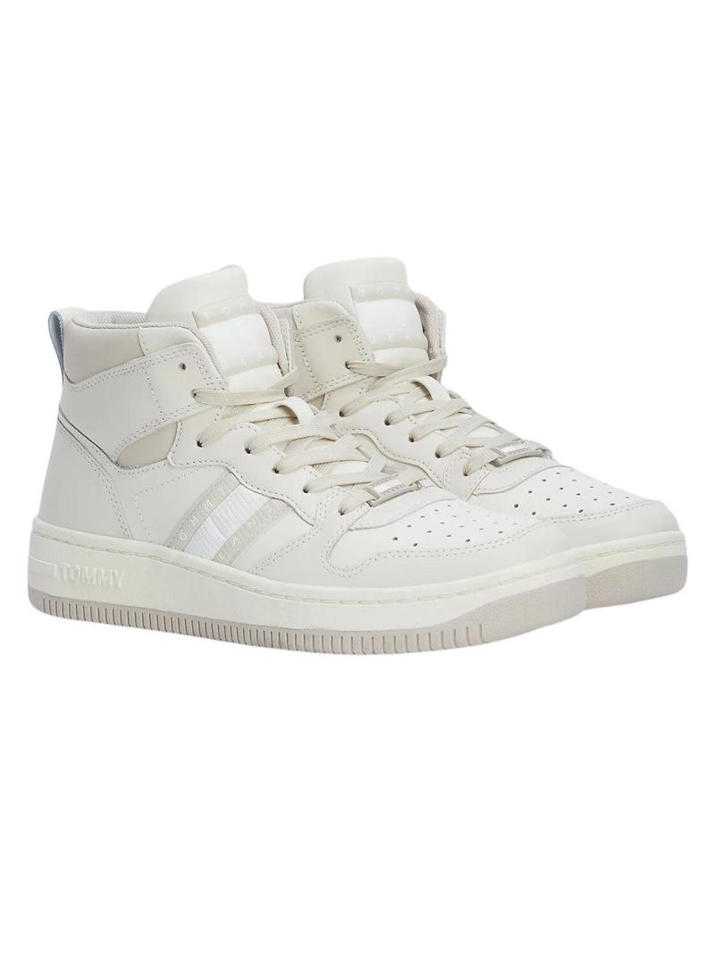 Sapatilhas Tommy Jeans Basket Bege para Mulher