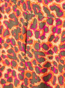 Pantalon Vila Viluni Animal Print Laranja