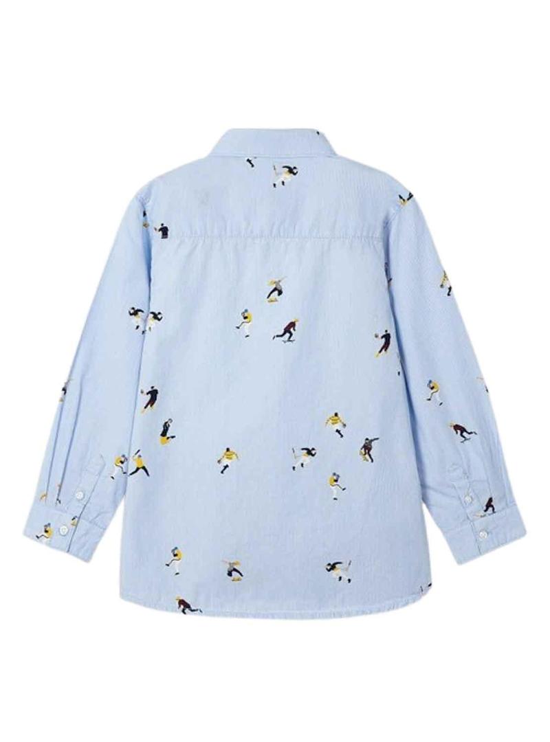 Camisa Mayoral Impresso Azul claro para Menino