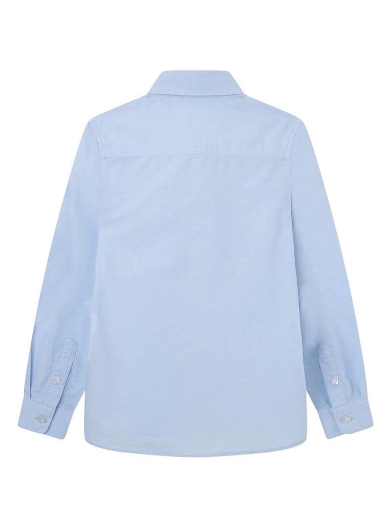 Camisa Pepe Jeans Divoll Oxford Azul para Menino