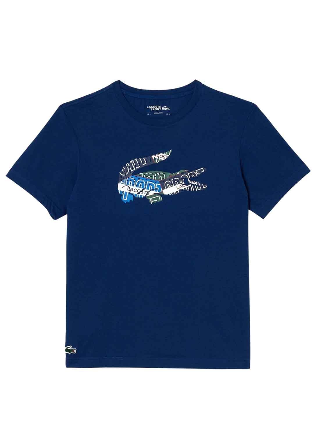T-Shirt Lacoste Sport Knitted Azul para Homem