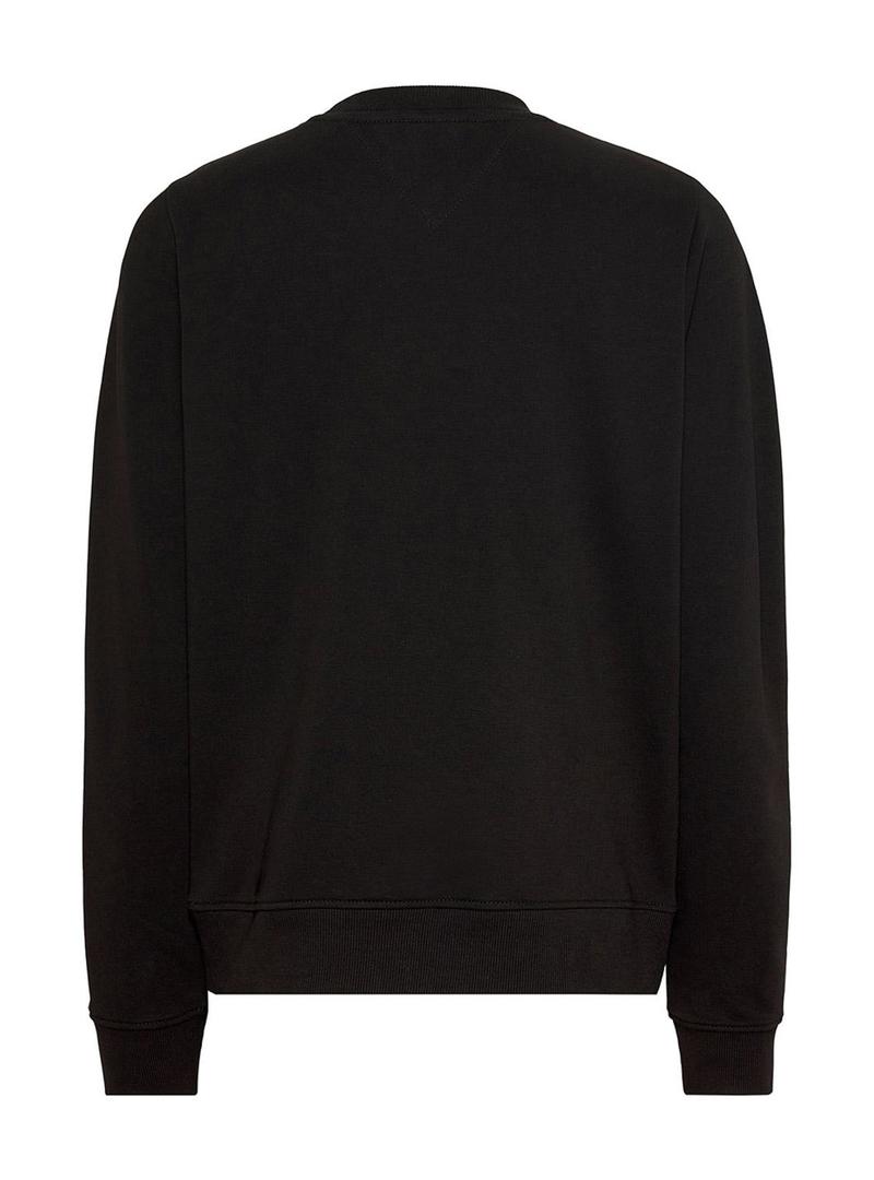 Sweat Tommy Jeans Signature Preto para Mulher