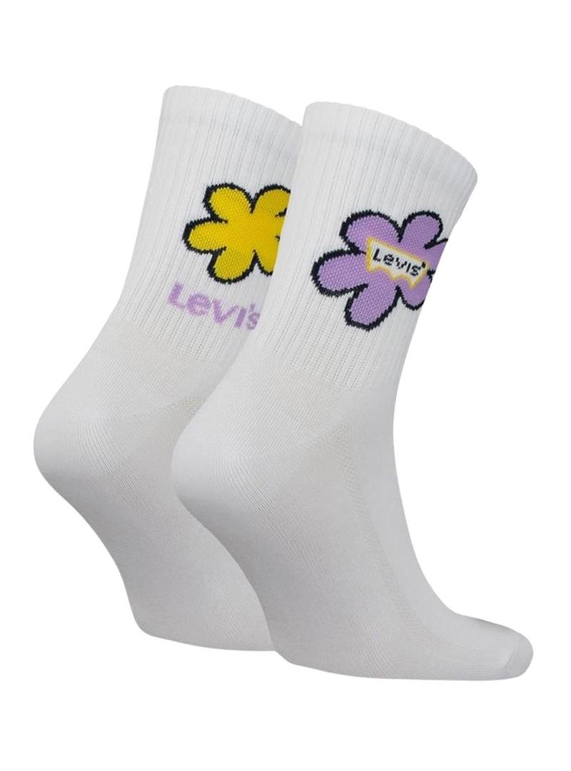 Pack 2 Maias Levis Flower Branco Mulher