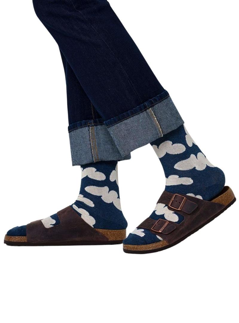 Maias Happy Socks Cloudy Pretos Homem Mulher