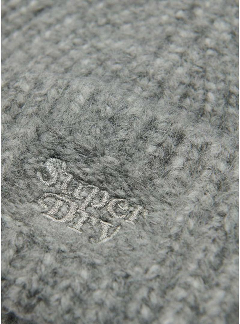 Chapéu Superdry Rib Knit Cinza para Mulher