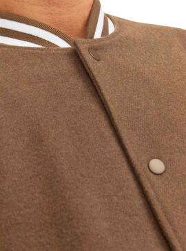 Jaqueta Jack and Jones Zac Bomber Marrom Homem